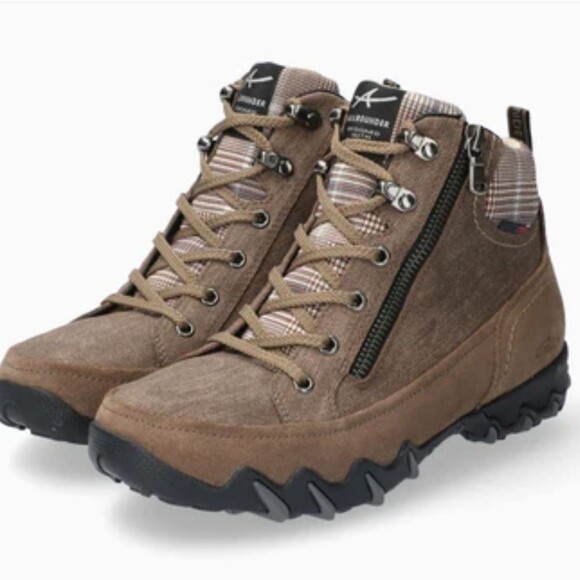 ALLROUNDER By Mephisto Neblina Dark Sand Side Zip Lace Up Hiking Boot 6 - Picture 2 of 11